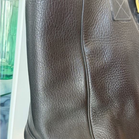 Vintage Dooney & Bourke Buckle Shopper Tote Pebble Leather 90’s All Weather Bag - Picture 5 of 9